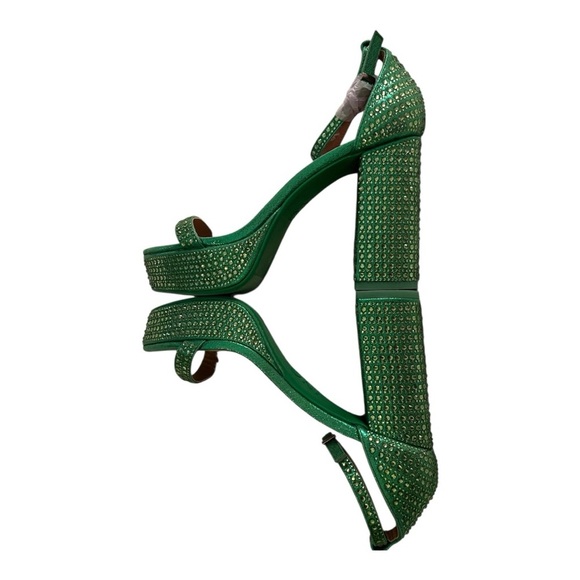 NWT INC Sequined Green Platform Elegance - Picture 1 of 11